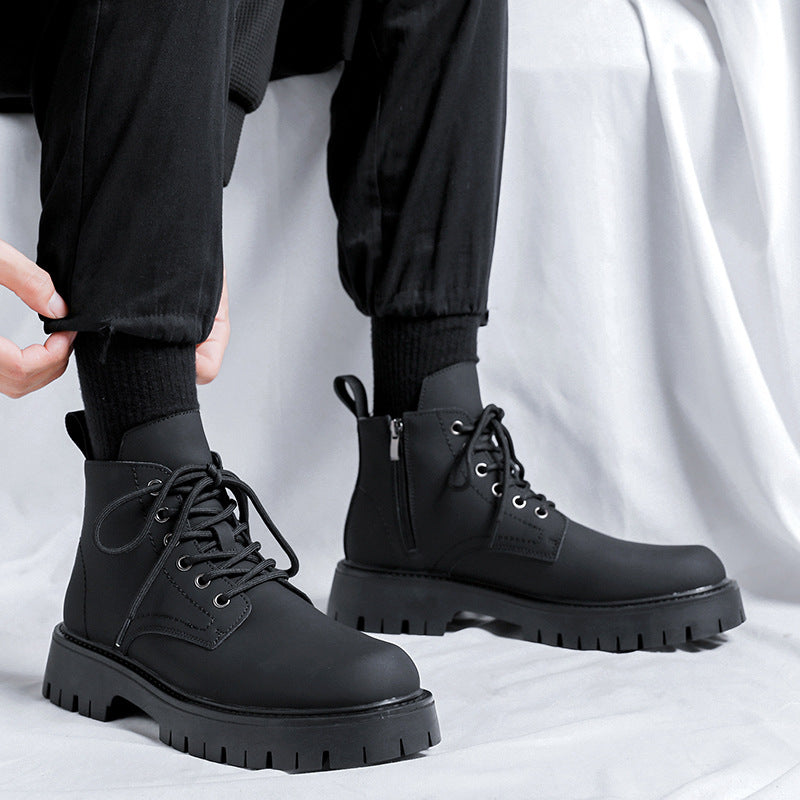 men's vintage leather ankle boots, view 4 - MRSLM