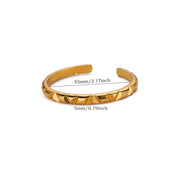 handmade gold-tone geometric cuff bracelet, view 7 - MRSLM