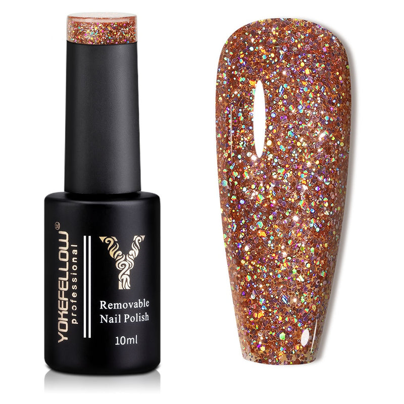 Esmalte em gel com glitter refletivo, 10ml