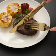 luxury gold cutlery set, view 10 - MRSLM