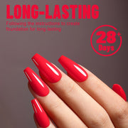 bright red gel nail polish, view 4 - MRSLM