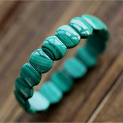 natural malachite bead bracelet, view 3 - MRSLM