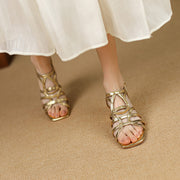 gladiator square toe heel sandals, view 25 - MRSLM