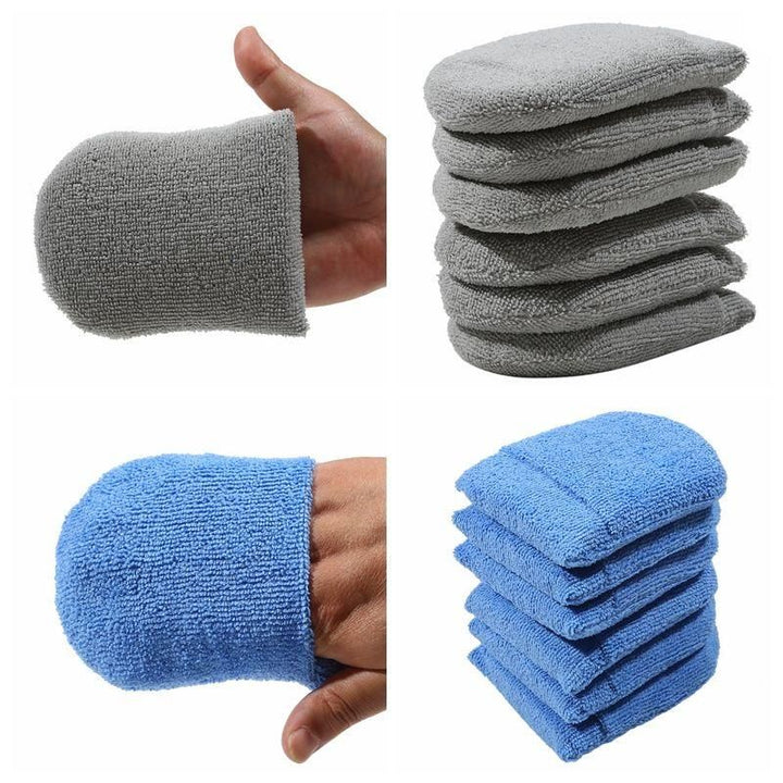 Microfiber Car Wax Applicator Mitts: Premium Polishing & Cleaning Pads