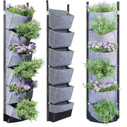 wall-mounted 6-pocket vertical garden planter, view 5 - MRSLM