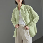long sleeve silky blouse, view 5 - MRSLM
