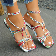 summer ankle strap flat sandals - MRSLM