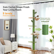 5-tier cactus cat tree, view 4 - MRSLM