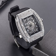 full crystal tonneau men's quartz watch - MRSLM