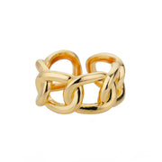 gold adjustable chain ring, view 8 - MRSLM