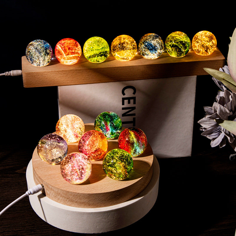 luminous colored glaze dragon beads sphere - MRSLM