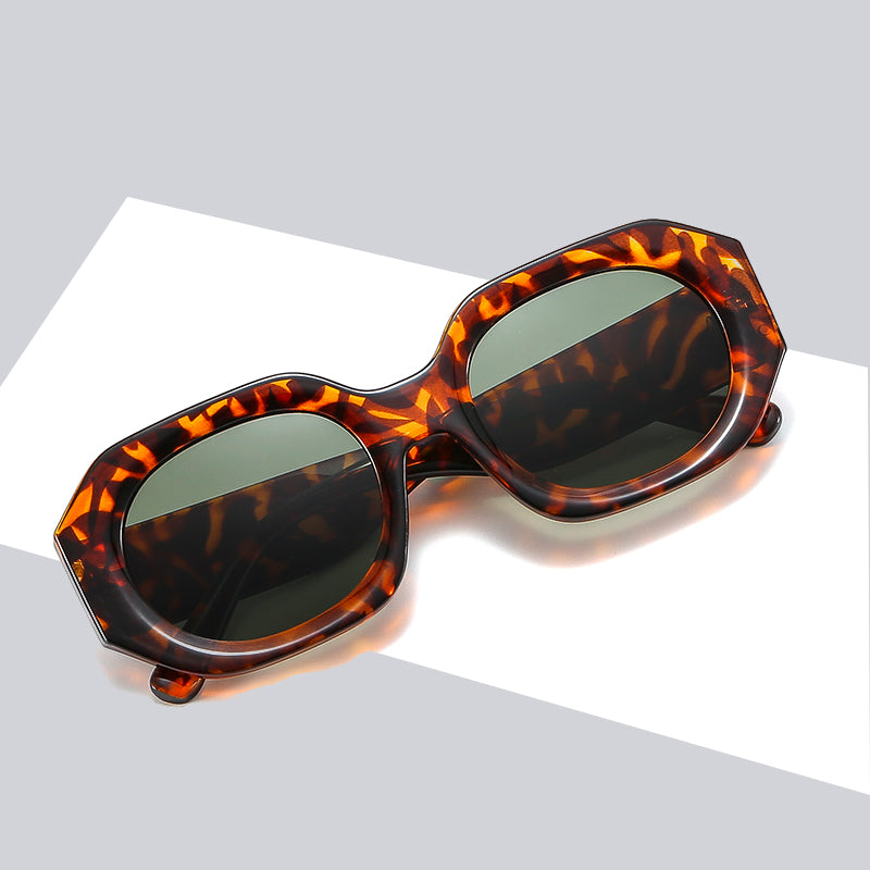 Vintage Square Sunglasses - Small Polygon Frame Fashion Eyewear UV400
