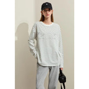 Casual striped cotton t-shirt, view 5 - MRSLM
