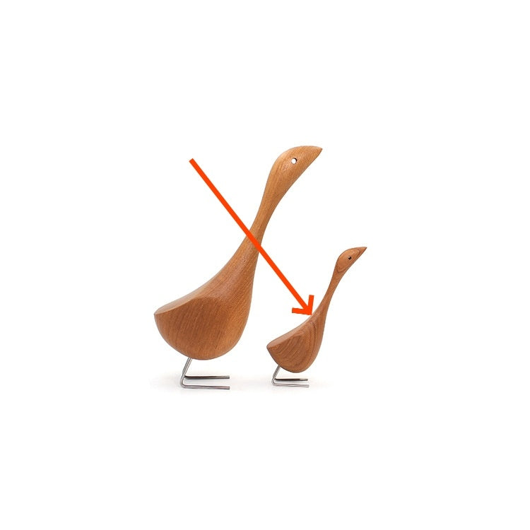 desktop wooden swan ornament, view 7 - MRSLM