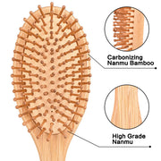 bamboo paddle cushion hair brush, view 7 - MRSLM