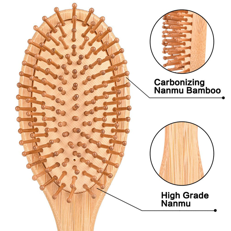 bamboo paddle cushion hair brush, view 7 - MRSLM