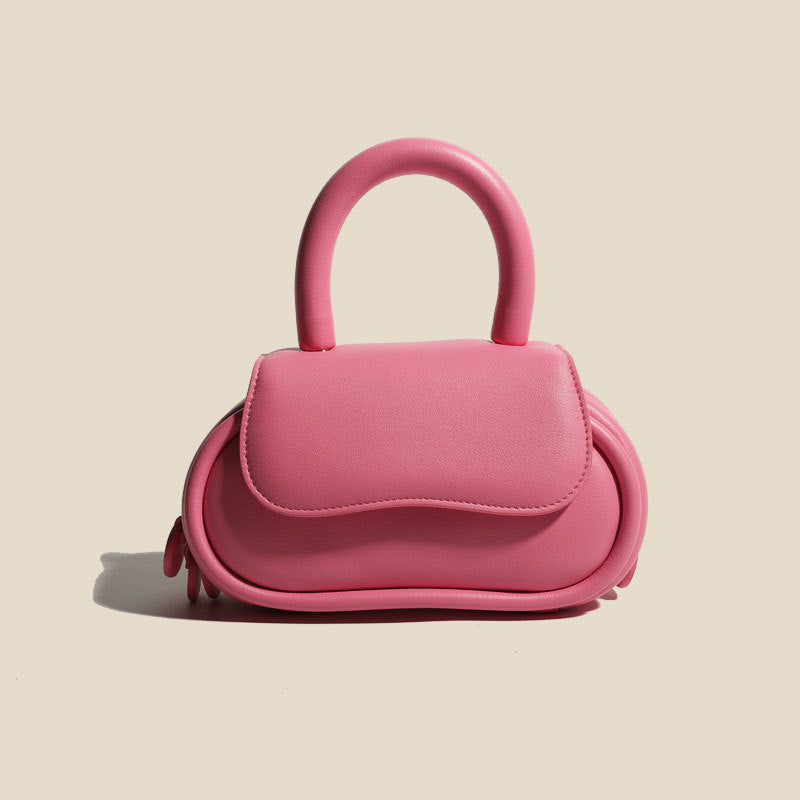 genuine leather macaron handbag, view 6 - MRSLM
