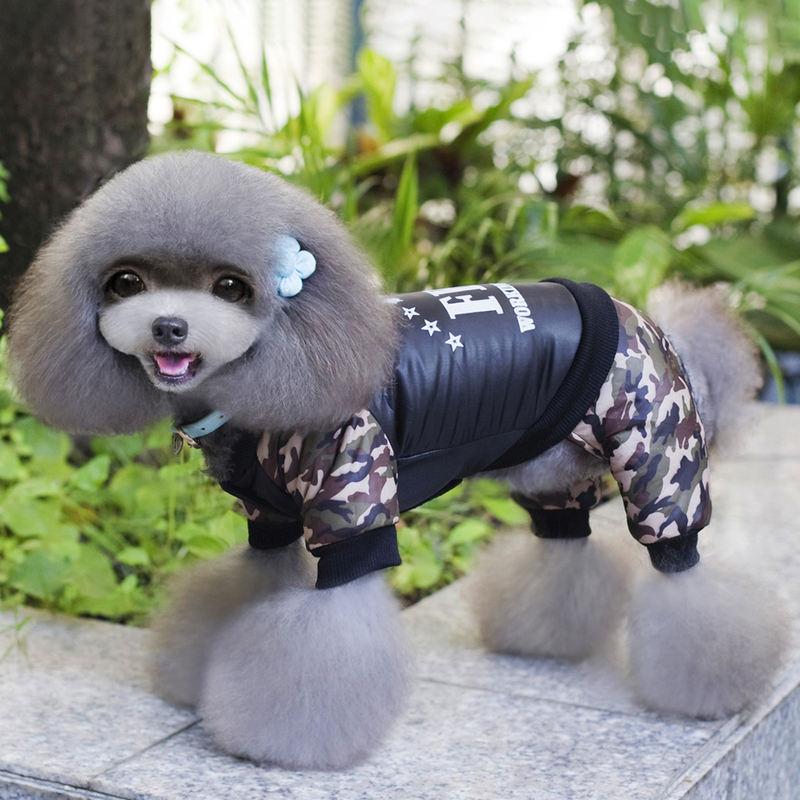 Jaqueta camuflada de inverno para animais de estimação