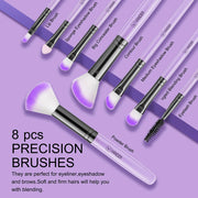 8-piece makeup brush set, view 11 - MRSLM