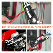8.5-inch wire cutters and strippers with flush pliers, view 5 - MRSLM