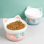 cute ceramic elevated cat bowl - MRSLM