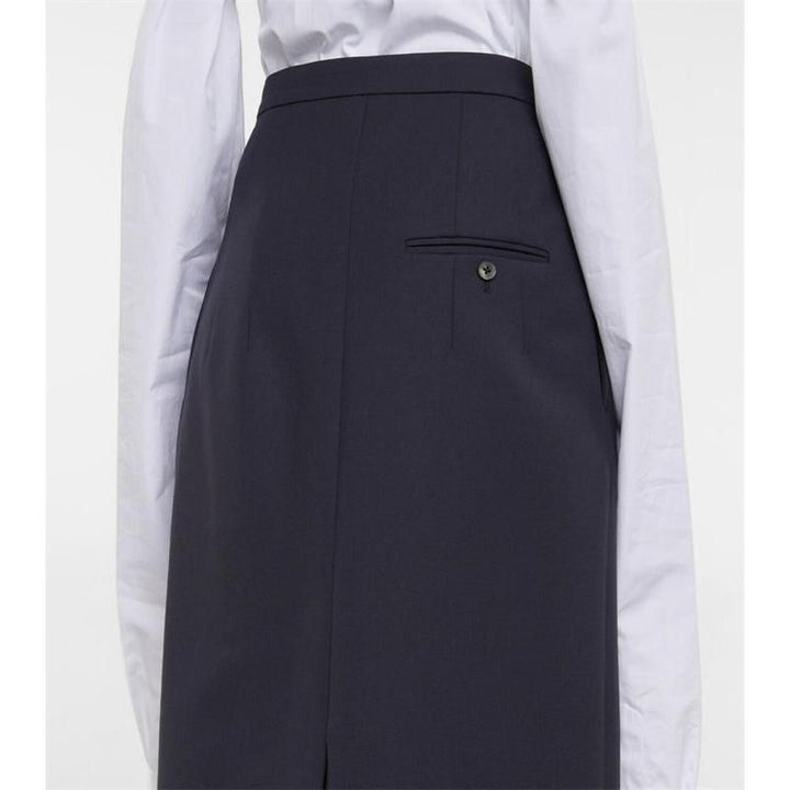 High-Waisted Vintage Pleated Midi Skirt for Women