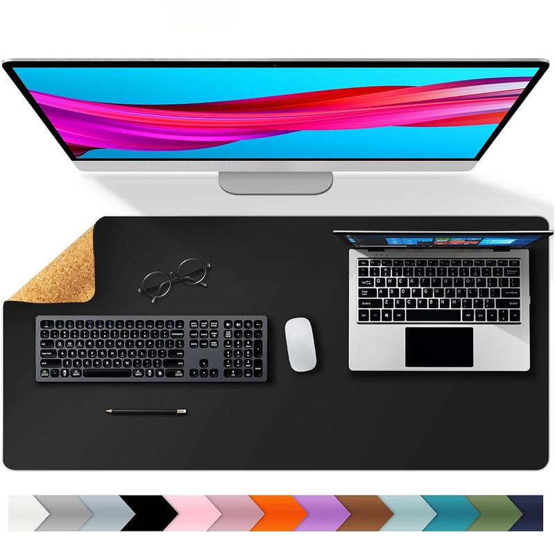 double-sided cork PU leather desk mat - MRSLM