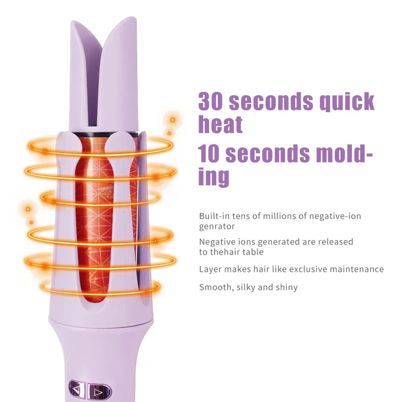 Modelador de Cabelo Rotativo Automático de 32 mm