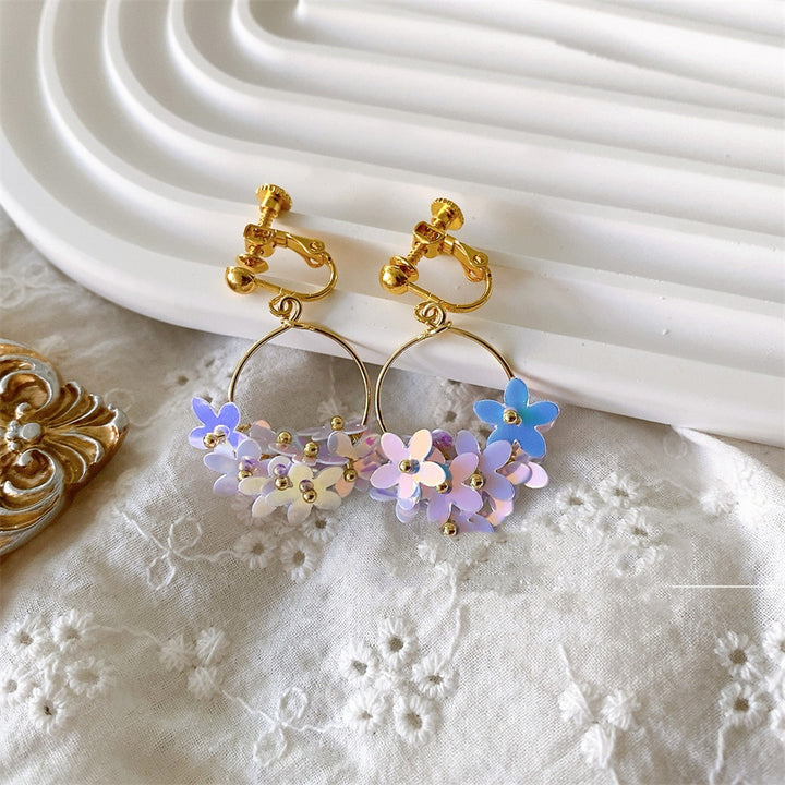 Spring And Fairy Tale Pastoral Handmade Symphony Blue Earrings