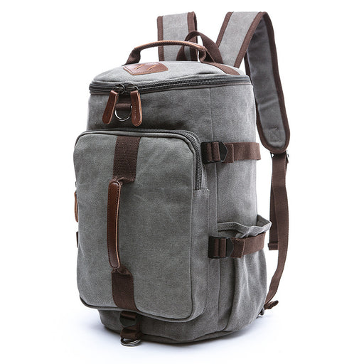 cylinder canvas backpack, view 3 - MRSLM
