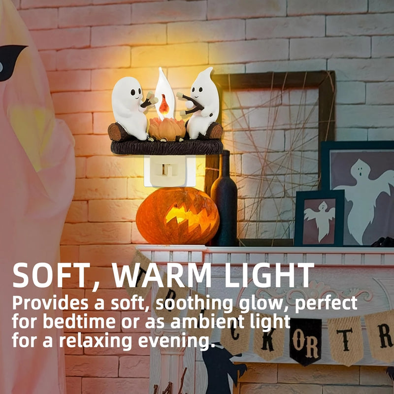 halloween ghost campfire night light, view 3 - MRSLM