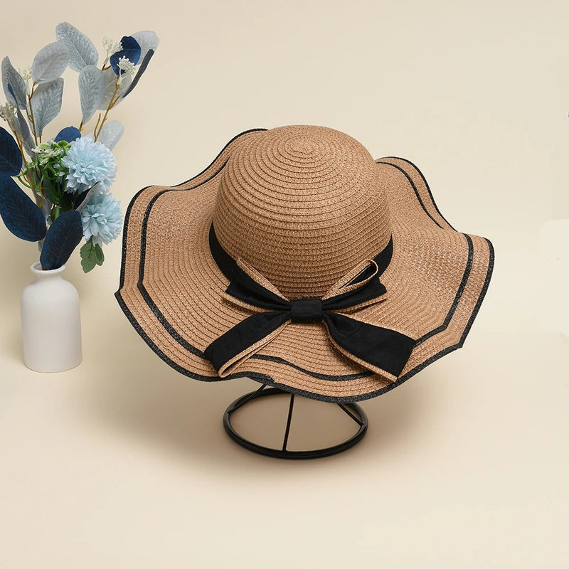 bowknot straw sun hat, view 16 - MRSLM