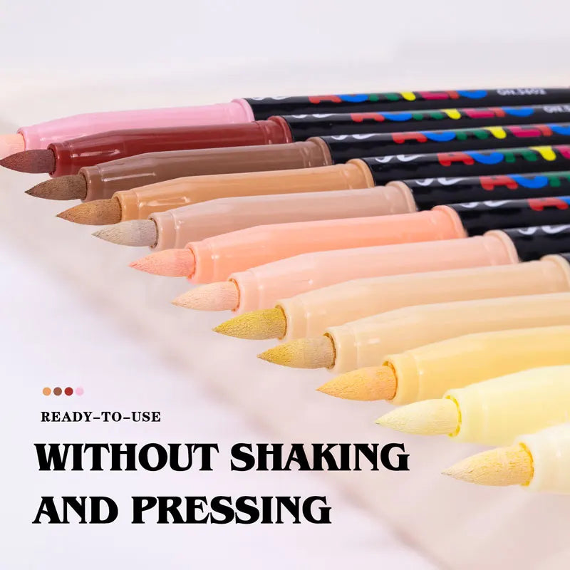 12 skin tone acrylic paint pens, view 4 - MRSLM
