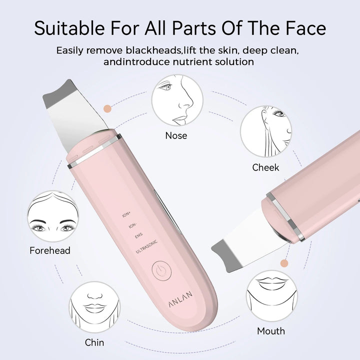 Ultrasonic Skin Scrubber | Deep Cleansing Facial Peeling Shovel | Pore and Blackhead Removal Tool