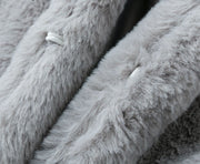 Women's long faux fur coat, view 4 - MRSLM