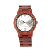 bamboo quartz watch black walnut strap, view 8 - MRSLM