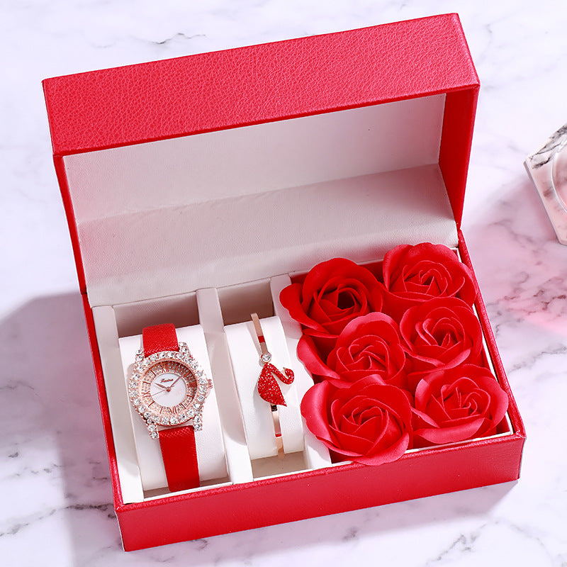 ladies slim leather strap watch sapphire glass, view 3 - MRSLM