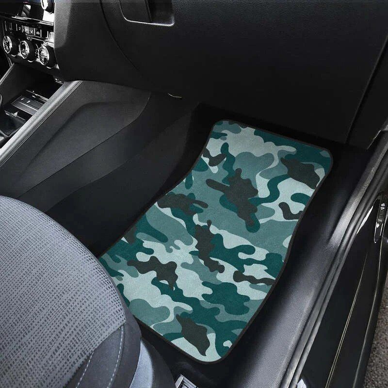 Forest Green Camouflage Car Floor Mats