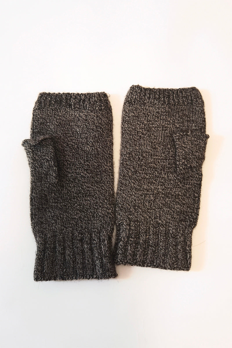 wool cashmere half finger gloves, view 7 - MRSLM
