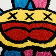 colorful smiling face tufted rug, view 6 - MRSLM