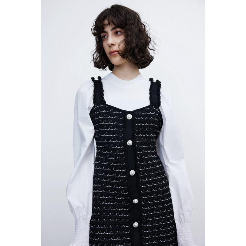 patchwork knitted dress, view 5 - MRSLM