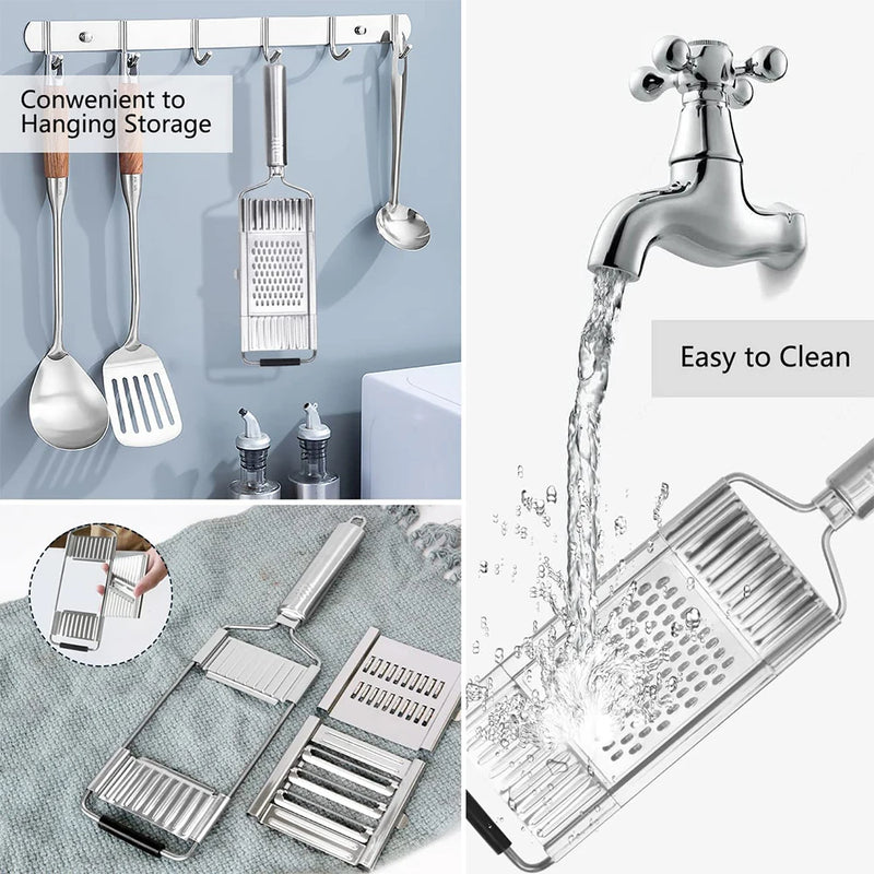 4-in-1 manual vegetable slicer and grater, view 5 - MRSLM
