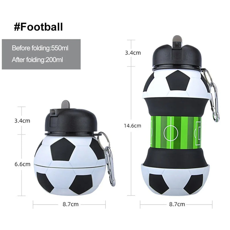 foldable silicone water bottle, view 2 - MRSLM
