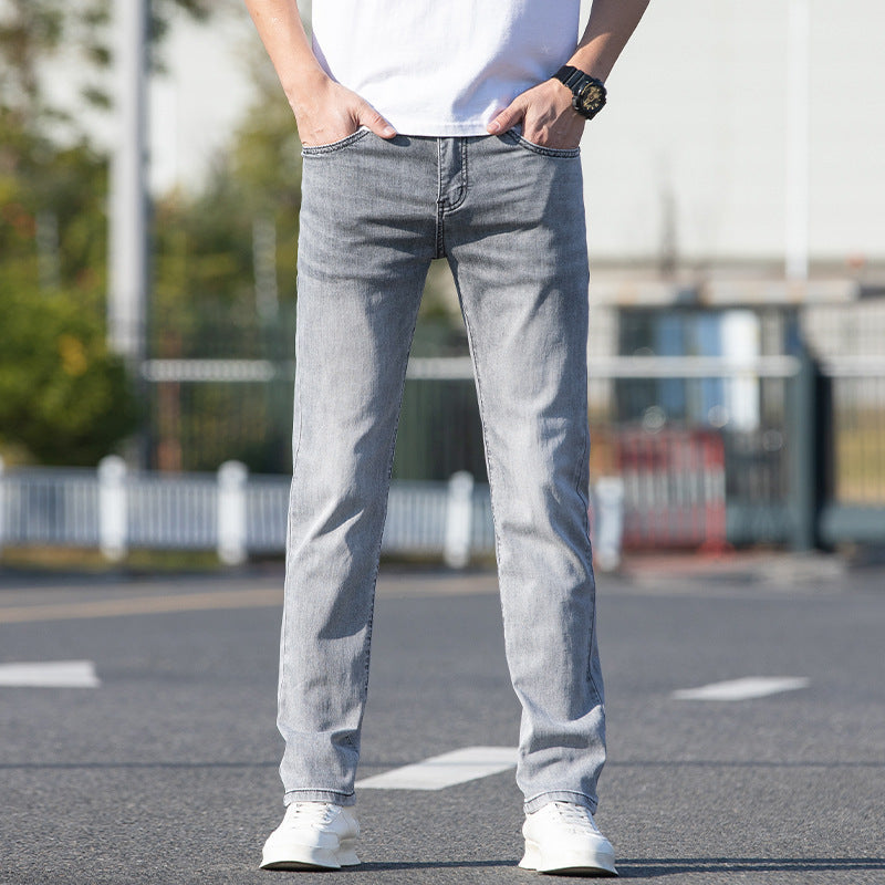 Men's summer thin straight jeans, view 6 - MRSLM