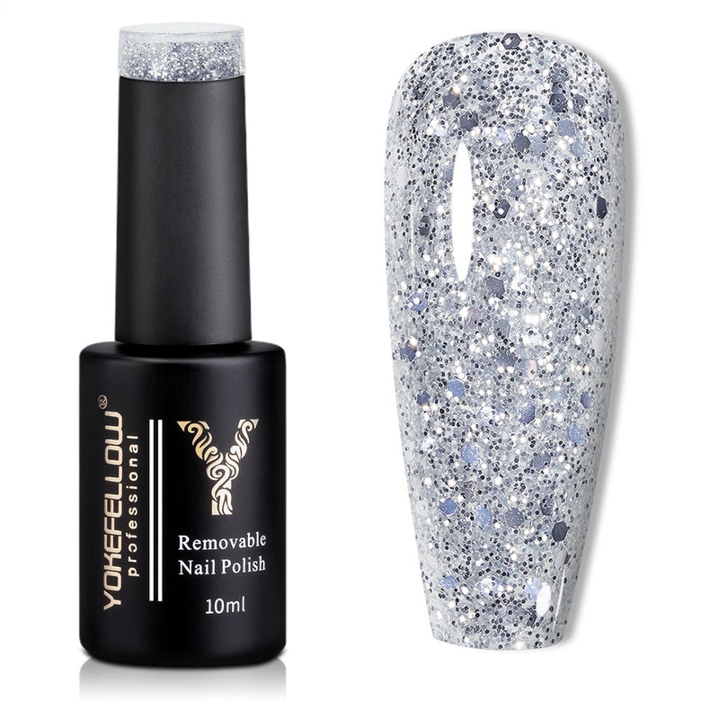 Esmalte em gel com glitter refletivo, 10ml