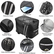 thermal insulated bike trunk bag, view 6 - MRSLM