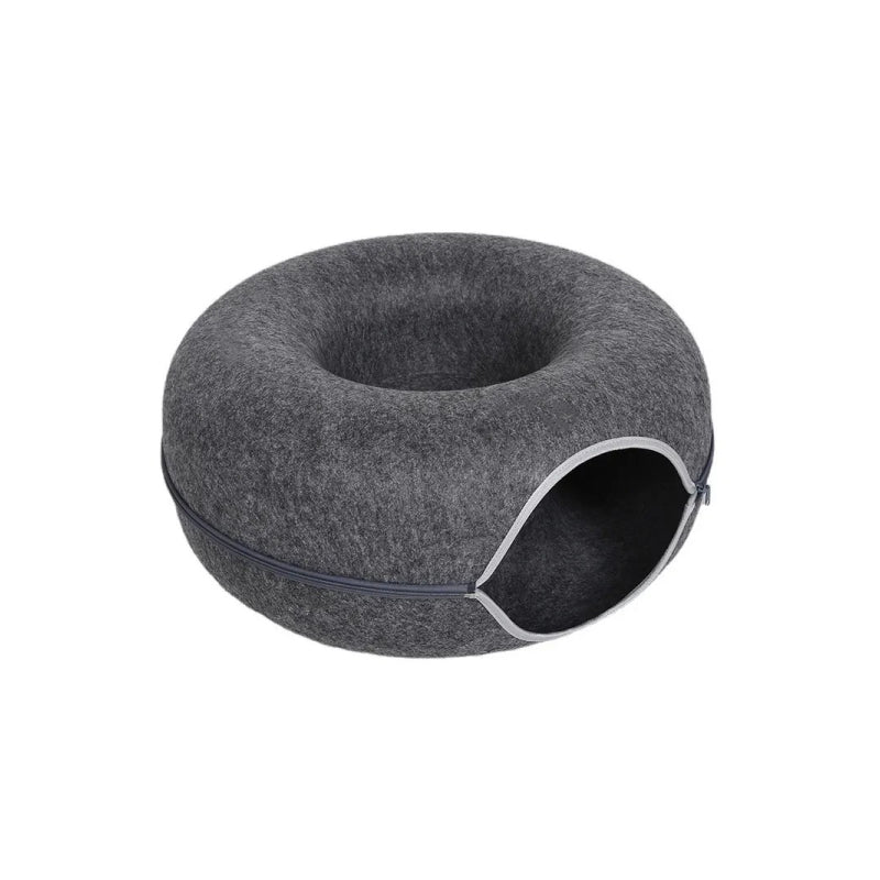 plush cat and dog bed house, view 4 - MRSLM