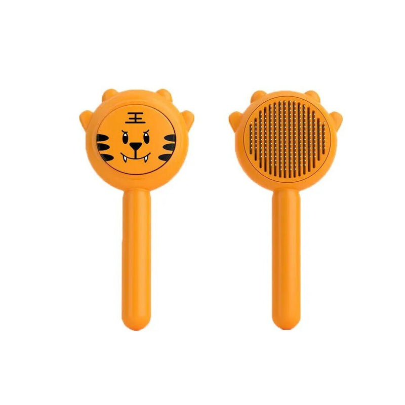 self-cleaning pet dog brush, view 6 - MRSLM