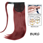 synthetic straight wraparound ponytail, view 11 - MRSLM
