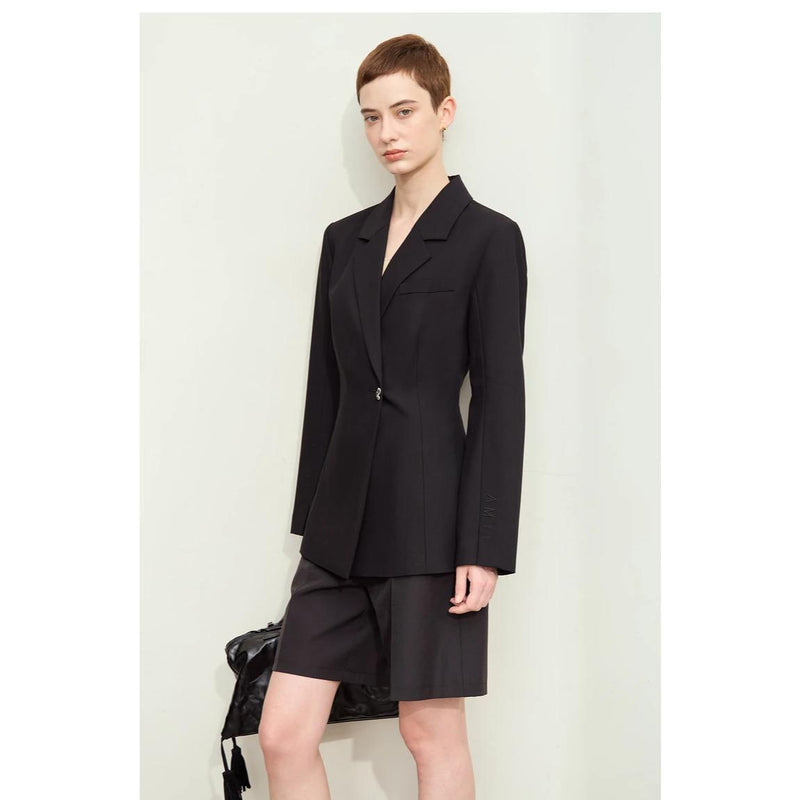 notched embroidery blazer, view 10 - MRSLM